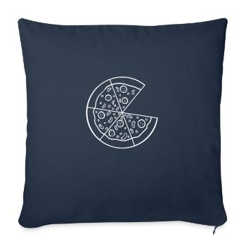Pizza partner look couple couple - Sofa pillowcase 17,3'' x 17,3'' (45 x 45 cm) - navy - Front
