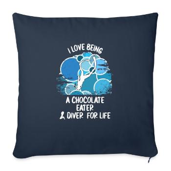 Plongeurs Plongée sous-marine Plongée sous-marine Plongée sous-marine - Housse de coussin décorative 45 x 45 cm - bleu marine - Devant
