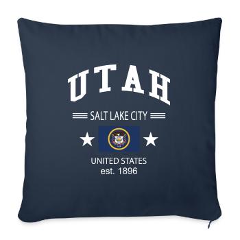 Utah - Housse de coussin décorative 45 x 45 cm - bleu marine - Devant