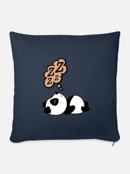 Schläfriger Panda - Sofakissenbezug 45 x 45 cm - Navy