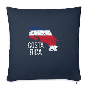 Costa Rica CostaRiciens Costa Rica Racines - Housse de coussin décorative 45 x 45 cm - bleu marine - Devant