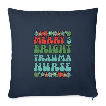 Trauma Nurse Christmas Trauma Nursing Xmas Gifts - Sofa pillowcase 17,3'' x 17,3'' (45 x 45 cm) - navy - Front