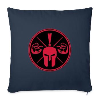 helmet spartan warrior spartan - Sofa pillowcase 17,3'' x 17,3'' (45 x 45 cm) - navy - Front