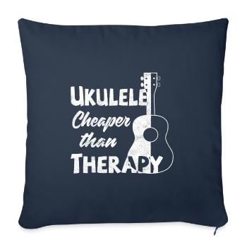 Ukulele! Cheaper than therapy - Sofakissenbezug 45 x 45 cm - Navy - Vorne
