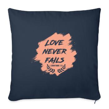 Bible Love Bible verse Jesus - Sofa pillowcase 17,3'' x 17,3'' (45 x 45 cm) - navy - Front