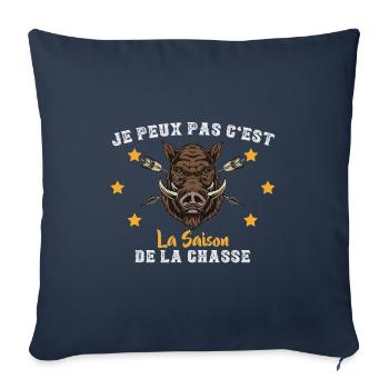 Jäger Weihnachtsgeschenk für die Jagd - Sofakissenbezug 45 x 45 cm - Navy - Vorne