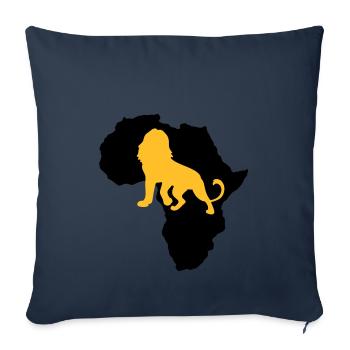Lion Africa Safari Kenya Serengeti Roots Reggae - Sofa pillowcase 17,3'' x 17,3'' (45 x 45 cm) - navy - Front