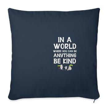 Cadeau d’éléphant pour Proboscis Africa Wilderness Zoo - Housse de coussin décorative 45 x 45 cm - bleu marine - Devant