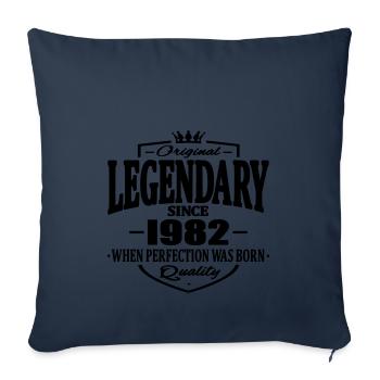 Légendaire depuis 1982 - Housse de coussin décorative 45 x 45 cm - bleu marine - Devant