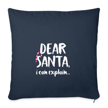 Christmas Dear Santa i can explain - Housse de coussin décorative 45 x 45 cm - bleu marine - Devant