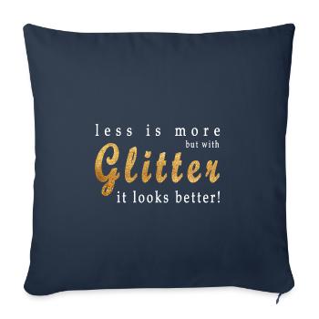 Glitter Glitter Or dictons disent Drôle Cool - Housse de coussin décorative 45 x 45 cm - bleu marine - Devant