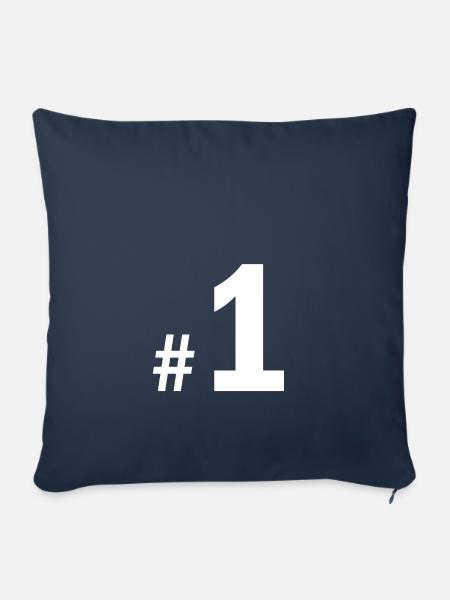 Number One - Sofakissenbezug 45 x 45 cm - Navy