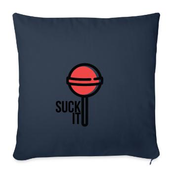 SUCK IT RED - Housse de coussin décorative 45 x 45 cm - bleu marine - Devant