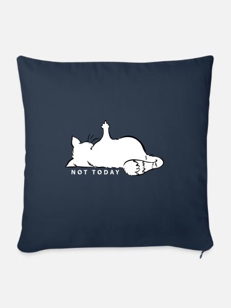 Katze Mittelfinger Not Today Nein Katzenliebe Nö - Sofakissenbezug 45 x 45 cm - Navy