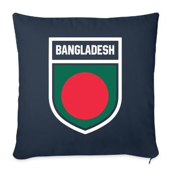 Bangladesh - Drapeau national dans les armoiries - Housse de coussin décorative 45 x 45 cm - bleu marine - Devant