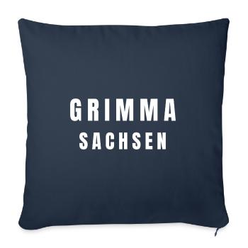 Grimma, Saxe - Housse de coussin décorative 45 x 45 cm - bleu marine - Devant