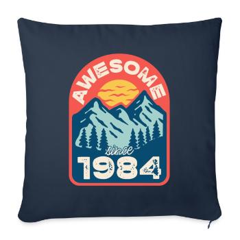 Awesome since 1984 - Sofa pillowcase 17,3'' x 17,3'' (45 x 45 cm) - navy - Front