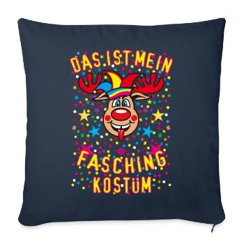 38 Hirsch Rudolph Das ist mein Fasching Kostüm - Sofakissenbezug 45 x 45 cm - Navy - Vorne