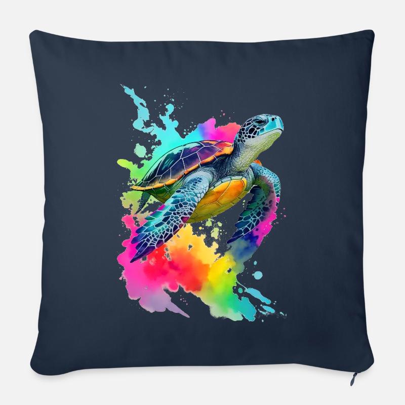 Meeresschildkröte - Sofakissenbezug 45 x 45 cm - Navy