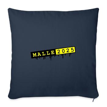 Malle 2025 - Housse de coussin décorative 45 x 45 cm - bleu marine - Devant