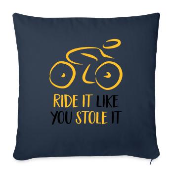 Fahrrad - Sofa pillowcase 17,3'' x 17,3'' (45 x 45 cm) - navy - Front