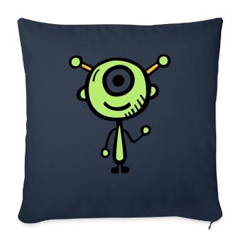 étranger - Housse de coussin décorative 45 x 45 cm - bleu marine - Devant