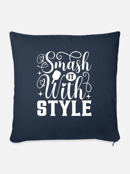 Pickleball-Smash - Sofakissenbezug 45 x 45 cm - Navy