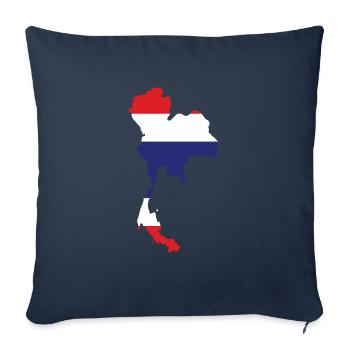 Thaïlande - Housse de coussin décorative 45 x 45 cm - bleu marine - Devant