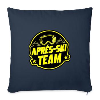 Après-ski Party Team Dire - Housse de coussin décorative 45 x 45 cm - bleu marine - Devant