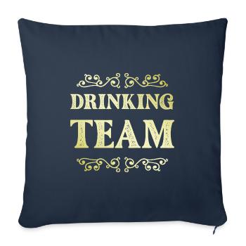 drinking team - Sofa pillowcase 17,3'' x 17,3'' (45 x 45 cm) - navy - Front