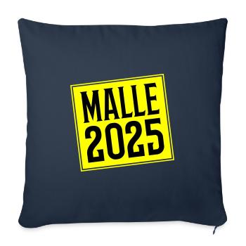 Malle 2025 - Housse de coussin décorative 45 x 45 cm - bleu marine - Devant