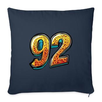 92 Number Colorful - Sofa pillowcase 17,3'' x 17,3'' (45 x 45 cm) - navy - Front