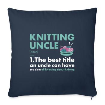 Knitter Uncle Definition Knitting - Sofa pillowcase 17,3'' x 17,3'' (45 x 45 cm) - navy - Front
