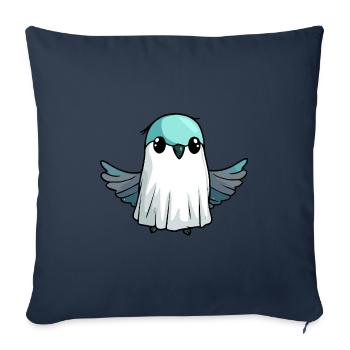 Hummingbird Bird Halloween Comic Ghost - Sofa pillowcase 17,3'' x 17,3'' (45 x 45 cm) - navy - Front