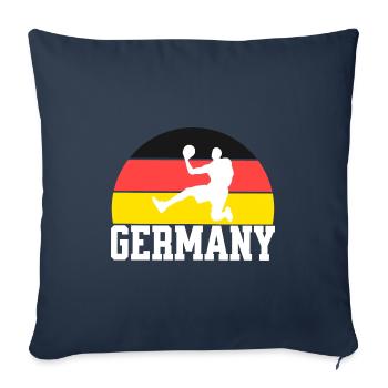 Maillot de basket-ball Joueur de basket-ball Allemagne - Housse de coussin décorative 45 x 45 cm - bleu marine - Devant