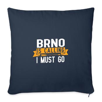 Brno calls and I have to go - Sofa pillowcase 17,3'' x 17,3'' (45 x 45 cm) - navy - Front