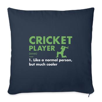 Sport Player Definition Cricket - Sofakissenbezug 45 x 45 cm - Navy - Vorne