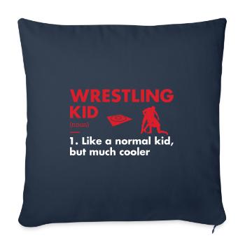 Sport Kid Définition Lutte - Housse de coussin décorative 45 x 45 cm - bleu marine - Devant