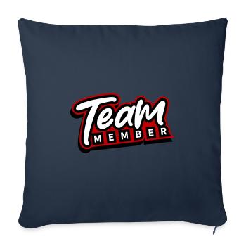 Équipier - Housse de coussin décorative 45 x 45 cm - bleu marine - Devant