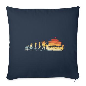 Evolution Design Affe Barbar Geschenk für Vikinger - Sofakissenbezug 45 x 45 cm - Navy - Vorne