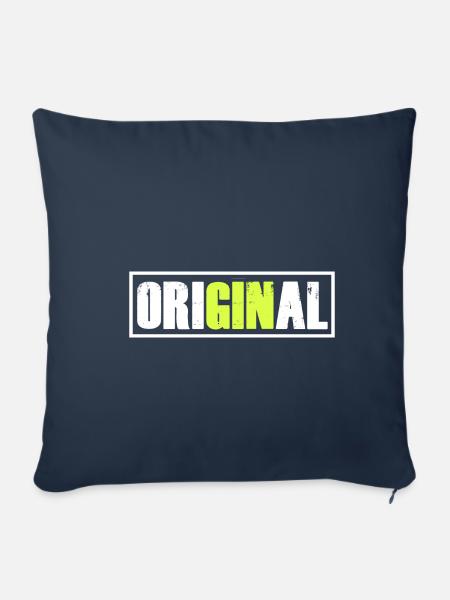 OriGINal GIN Liebhaber Gin - Sofakissenbezug 45 x 45 cm - Navy