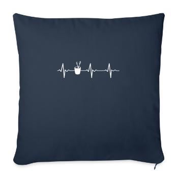Brosse à dents - Housse de coussin décorative 45 x 45 cm - bleu marine - Devant