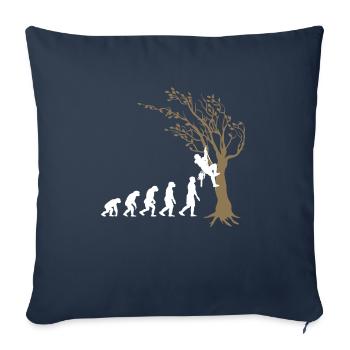 Funny Panda Chainsaw Gift - Sofa pillowcase 17,3'' x 17,3'' (45 x 45 cm) - navy - Front