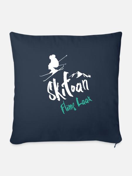 Skifahren Flims Laax - Sofakissenbezug 45 x 45 cm - Navy