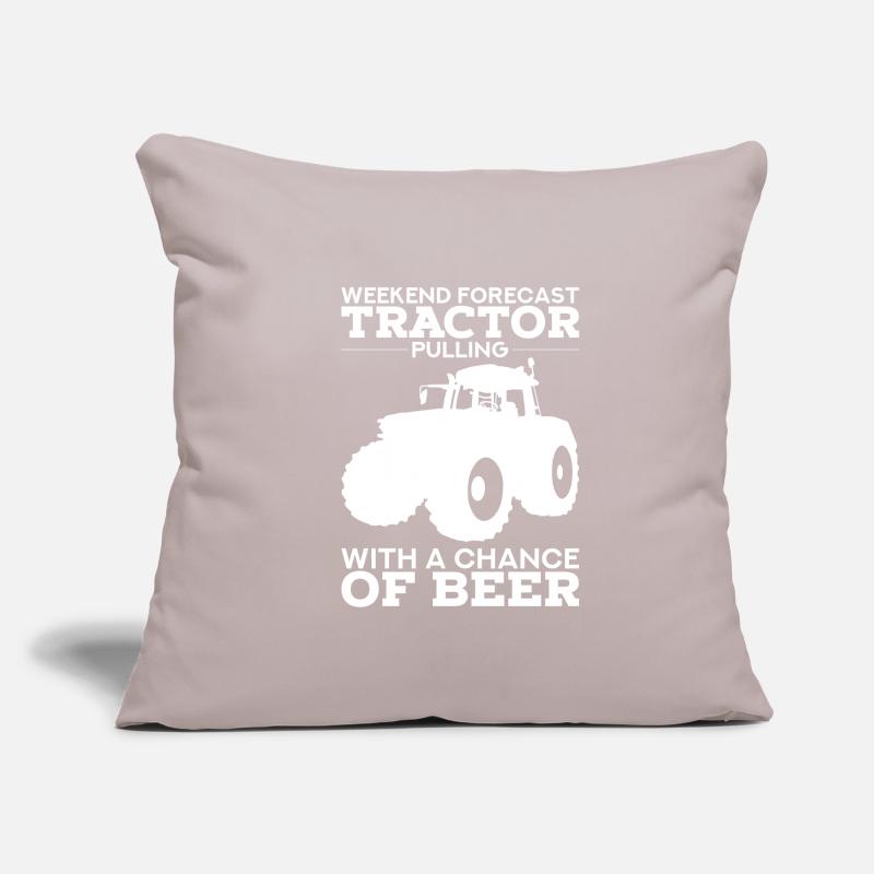 TRACTOR PULLING GIFT: Tractor pull with beer Sofa pillowcase 17,3'' x 17,3'' (45 x 45 cm)