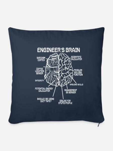 Ingenieur Gehirn Ingenieure Studium Geschenk - Sofakissenbezug 45 x 45 cm - Navy
