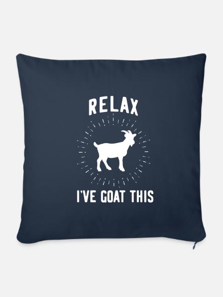 Ziege Ziegenbock - Sofakissenbezug 45 x 45 cm - Navy