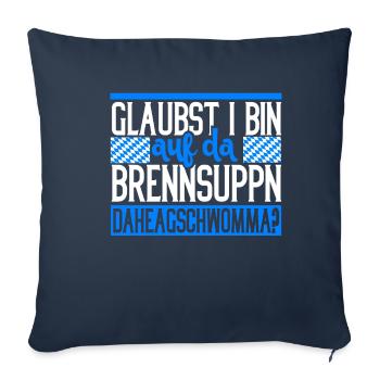 Brennsuppm Bayern Bayrisch cadeau drôle - Housse de coussin décorative 45 x 45 cm - bleu marine - Devant