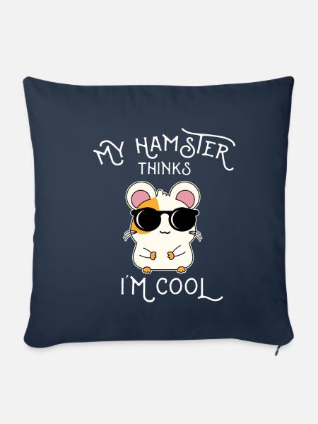 Hamster - Sofakissenbezug 45 x 45 cm - Navy