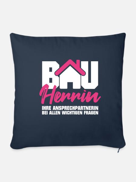 Geschenk für Bauherrin - Sofakissenbezug 45 x 45 cm - Navy